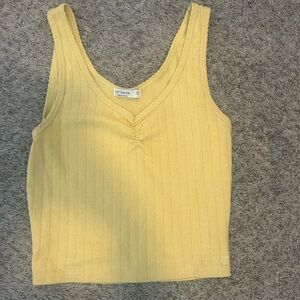 Cotton On Yellow Ribbed Sleeveless Tank Top